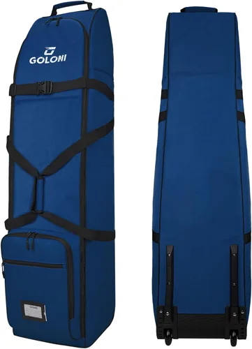 Vista 18 de Goloni Bolsa de viaje de golf con ruedas para aerolíneas, funda de viaje resistente al agua para viajes aéreos, equipaje de golf plegable portátil