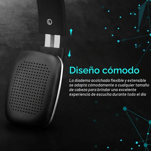 Vista 2 de August EP636 Auriculares inalámbricos Bluetooth en la oreja, color negro Emparejamiento NFC, micrófono de auriculares integrado, llamadas manos