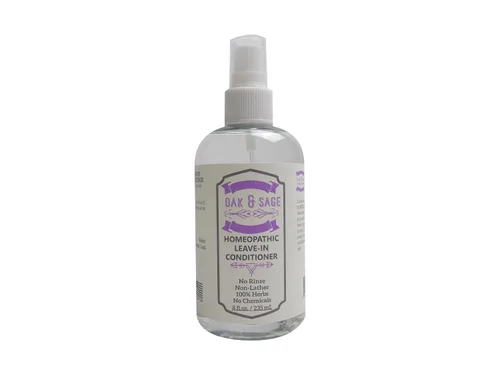 Vista 6 de OAK & SAGE Acondicionador homeopático sin enjuague con pepino, sin perfume, 8 onzas, 100% hierbas/plantas, sin enjuague, sin alcohol, sin productos