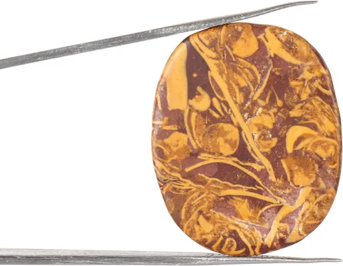 Vista 2 de GEMHUB Natural Jasper Oval Cabochon Brown Color 24.65 CT. Healing Crystal Loose Gemstone Perfect for Pandent Making
