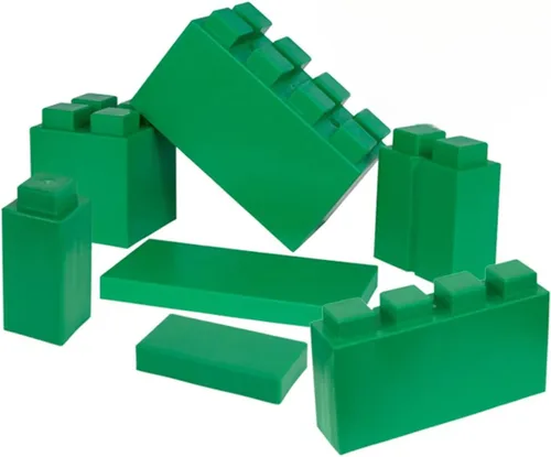 Vista 71 de EverBlock Paquete modular de plástico de tamaño natural de 3 x 3 pulgadas Bloques de construcción gigantes Fácil de conectar y reutilizar Uso