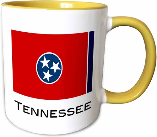 Vista 15 de 3dRose Taza de dos tonos con la bandera del estado de Iowa, 11 onzas, negro/blanco