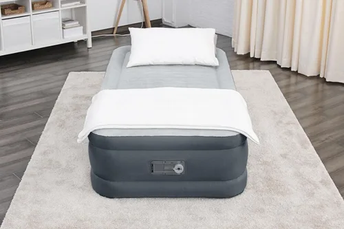 Vista 11 de SleepLux Colchón de aire tamaño individual súper suave y cómodo, protector resistente extra duradero con almohada integrada elevada de 15 pulgadas