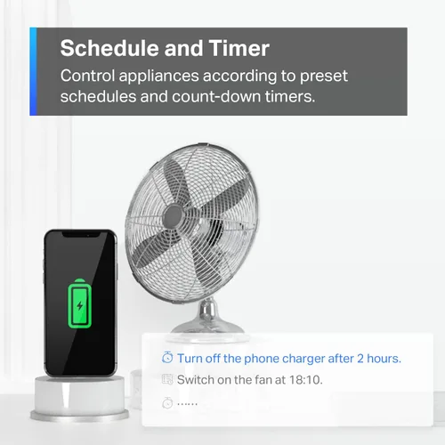 Vista 6 de TP-Link Tapo Apple HomeKit Smart Plug Mini, diseño compacto, 15A/1800W máximo, configuración súper fácil, funciona con Siri, Alexa y Google Home