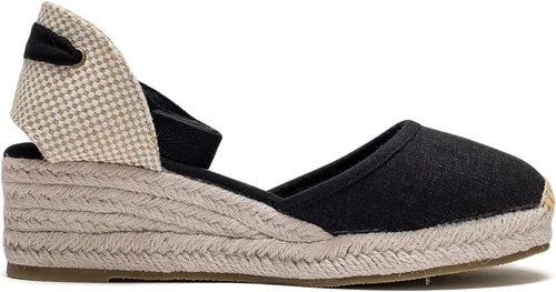 Vista 6 de U-lite Sandalias de plataforma para mujer, alpargatas con puntera cerrada, correa de tobillo con cordones y correa de tobillo clásica