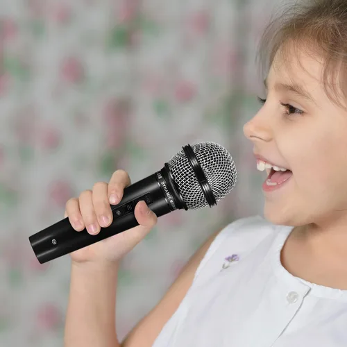 Vista 5 de NUOBESTY Micrófono para niños, micrófonos de juguete falso de 6.4 pulgadas para niños pequeños, de plástico, accesorios de micrófono, juguetes