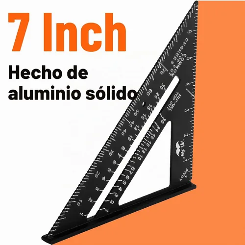 Vista 2 de Mr. Pen - Escuadra de Metal, 7 Pulgadas, Escuadra de Aluminio para Carpintería, Herramienta de Escuadra para Carpinteros, Escuadras de Carpintería