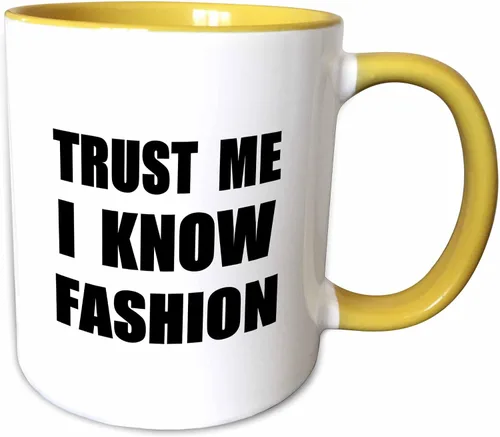 Vista 9 de 3dRose Trust Me I Know Fashion - Fun Fashionista And Designer Humor - Taza divertida, 11 onzas, color negro