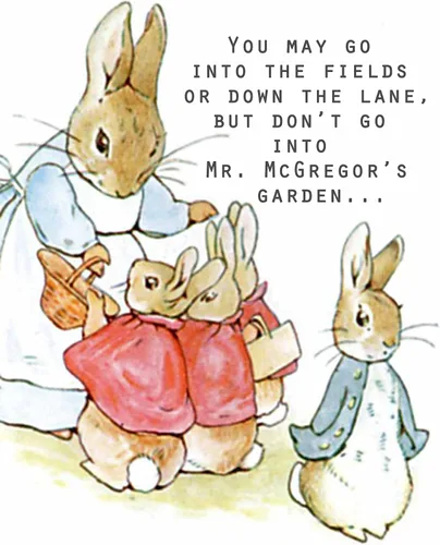Vista 2 de ArtDash Studio presenta un vistazo a PETER RABBIT de Beatrix Potter ~ Juego de cuatro impresiones de 8 x 10 pulgadas