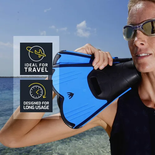 Vista 6 de Cressi - Aletas de bolsillo cortas de pie completo para natación o entrenamiento en la piscina y en el mar - Ligeras: fabricadas en Italia