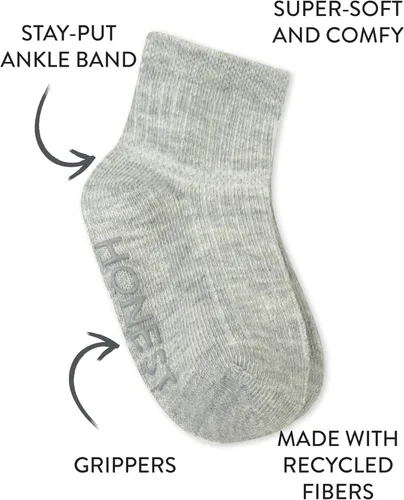 Vista 4 de HonestBaby Paquete múltiple de calcetines acogedores hechos de forma sostenible para bebés, niños pequeños, niños, niñas, unisex, hombres y mujeres