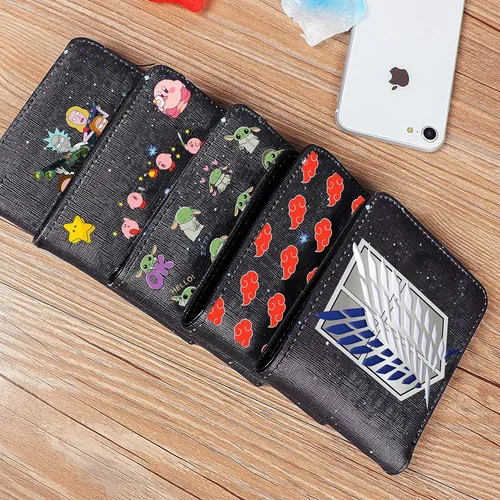 Vista 7 de Mulafnxal Cartera de cuero de dibujos animados Rick Grandson Minimalista