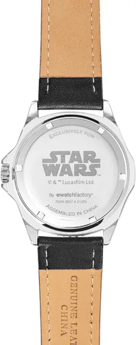 Vista 3 de STAR WARS - Reloj analógico de cuarzo, para adultos, color plateado, azul y negro
