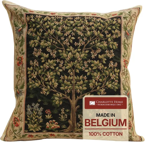 Vista 19 de Fundas de almohada Charlotte Home Furnishings, fundas de almohada decorativas boho para sofá, fundas de cojín cuadradas Árbol de la Vida de luz
