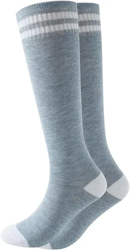 Vista 23 de Calcetines altos hasta la rodilla para niños, calcetines de fútbol de algodón para niños, niñas, niños pequeños