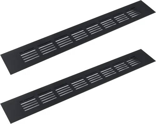 Vista 9 de Geesatis Cubiertas de ventilación para piso, gabinete, pared, techo – Rejilla de aluminio resistente a la oxidación con tornillos, paquete de 2