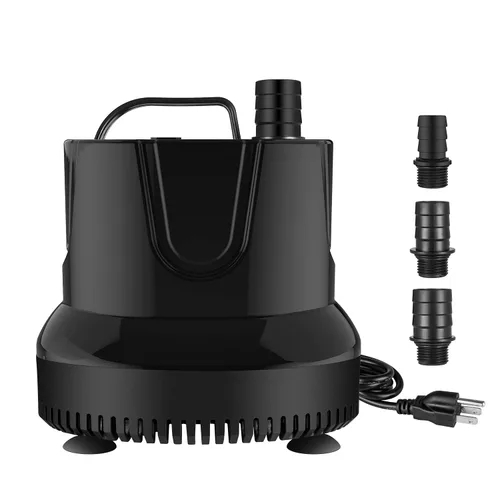 Vista 9 de Simple Deluxe Bomba sumergible de 80 GPH de 3.6 W con entrada ajustable y cable impermeable de 6 pies para pecera, hidroponía, fuentes, estanques
