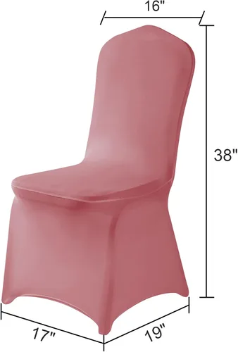 Vista 69 de Funda de elastano para silla, 12 unidades, fundas para silla, fundas para sillas de sala de estar, funda extraíble lavable y elástica para silla