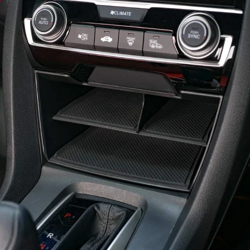 Vista 2 de CKE para consola central Civic de 10ª generación mejora el espacio de almacenamiento For Honda Civic 2016 2017 2018 2019 2020 2021, Storage Box