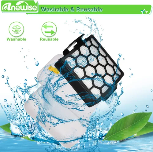 Vista 6 de Anewise Filtro de repuesto para Shark Navigator Zero-M Pet Pro ZU102 ZU60 ZU62 ZU55 NV181 NV150 NV151 NV251 NV251 Rotator NV255 ZU100 ZU81
