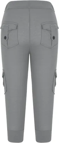 Vista 3 de RKSTN Pantalones capri para mujer para el verano 2024, leggings casuales ligeros, pantalones elásticos de cintura alta con bolsillos pantalones