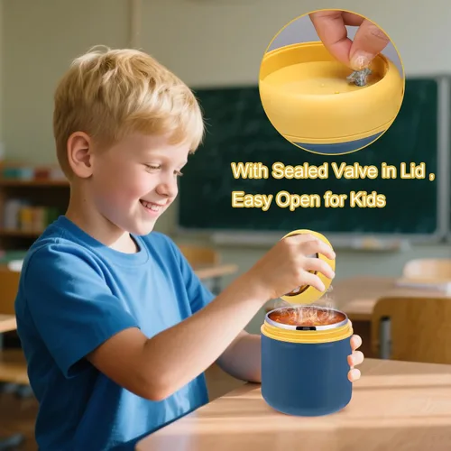 Vista 6 de Juome Termo para Niños de 16 oz para Comida Caliente - Recipiente de Comida con Aislamiento al Vacío, Termo Lonchera de Sopa de Acero Inoxidable