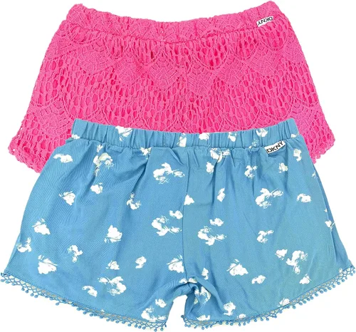 Vista 2 de Dkny - Pantalones cortos elásticos para niñas (2 unidades, 5 unidades)