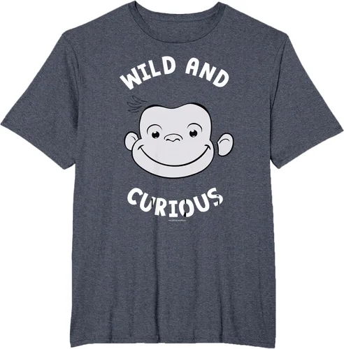Vista 79 de Curious George Camiseta Big Face Wild and Curious Negro
