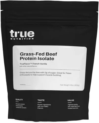 Vista 9 de True Nutrition Polvo aislado de proteína de carne de res alimentada con pasto – 1.02 oz de proteína por porción – Cero carbohidratos, sin grasa, sin