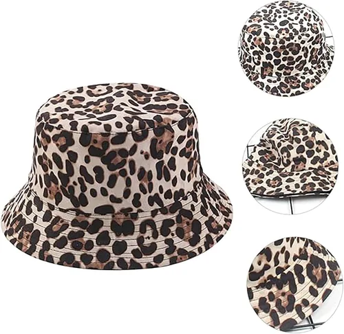 Vista 7 de Joylife Sombrero de pescador con estampado de animales, sombreros de sol reversibles, plegable, gorra de pesca para mujeres y hombres