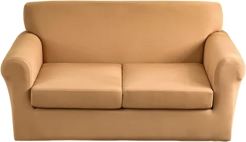 Vista 52 de Fundas elásticas para sofá de 1/2/3 cojines, funda estampada con fundas de cojín de asiento separadas, fundas de sofá lavables, protector de muebles
