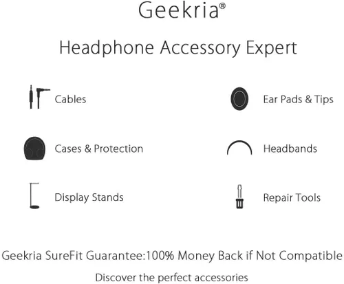 Vista 7 de Geekria Almohadillas de repuesto para auriculares inalámbricos Skullcandy Hesh, Hesh 2, Hesh 2 (negro)