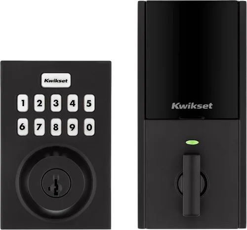 Vista 12 de Kwikset Home Connect 620 - Cerradura inteligente de pestillo con tecnología Z-Wave, funciona con Ring Alarm, Samsung SmartThings y más, requiere