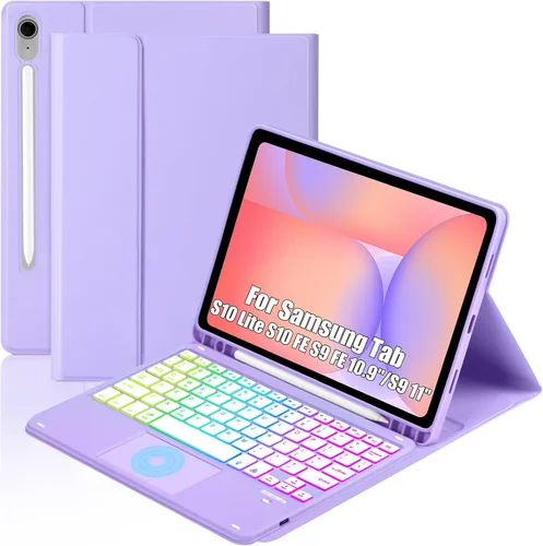 Vista 13 de MePadKey Funda con teclado táctil para Samsung Galaxy Tab S10 Lite/S10 FE