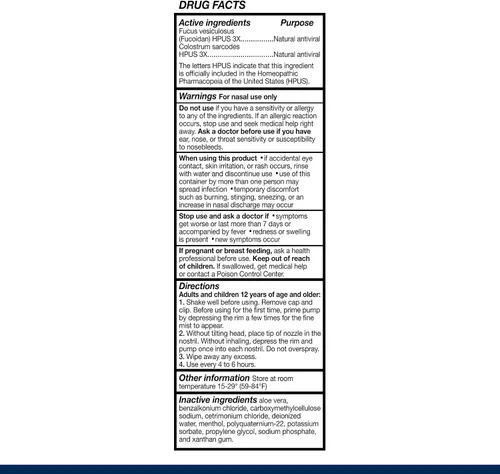Vista 5 de Protección contra el resfriado y la gripe Spray nasal homeopático para resfriado y gripe, protección inmediata sin somnolencia para la gripe