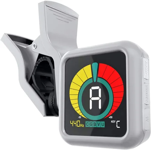Vista 9 de KLIQ EcoTuner - Afinador de clip recargable USB para todos los instrumentos (con cable de carga incluido) Afinadores de clip KLIQ