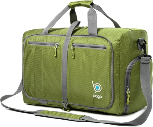 Vista 18 de Bago Travel Duffle Bag for Women & Men. Medium Duffel Bag for Traveling Todo negro