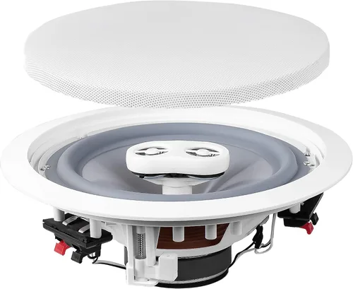 Vista 3 de OSD Audio ACE500 bocinas para techo, de 5.25 pulgadas, 75 W, la rejilla se pude pintar, de color blanco, 1 par