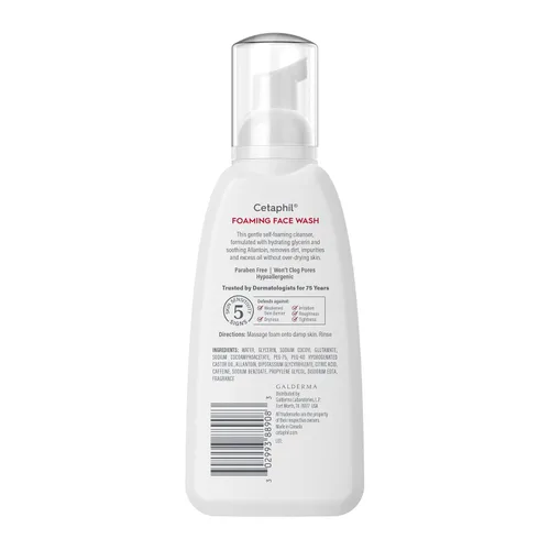 Vista 8 de Cetaphil Jabón facial espumoso que alivia el enrojecimiento para pieles sensibles, 8 onzas líquidas, limpia y calma suavemente la piel sensible sin