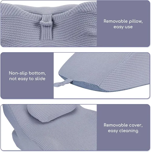 Vista 4 de Ejoyous Almohada boca abajo para dormir, almohada de cuña de cama para leer, almohada propensa de espuma viscoelástica para dormir boca abajo
