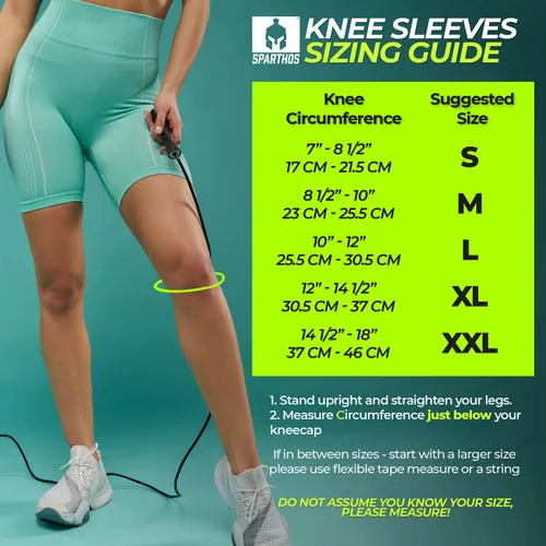 Vista 5 de Sparthos - Rodilleras de compresión (par) – Soporte para deportes, correr, alivio del dolor en las articulaciones – Rodillera para hombres y mujeres