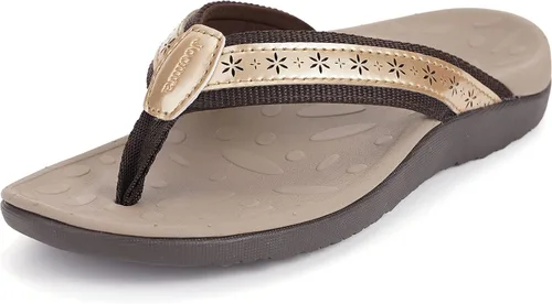 Vista 9 de Joomra - Sandalias de tanga con soporte de arco ortopédico para mujer, chanclas ajustables