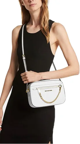 Vista 4 de Michael Kors Women's Bag Jet Set Optic White, Bianco