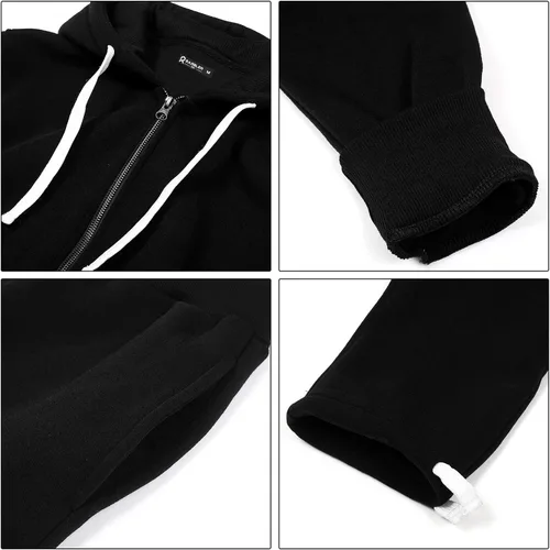 Vista 7 de Xmgelp Conjunto deportivo con capucha para hombre de 2 piezas, casual, con cierre completo