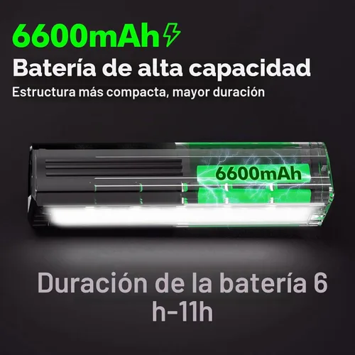 Vista 4 de Luces de bicicleta para conducción nocturna recargables de 9500 lúmenes, luces delanteras y traseras recargables, 5 modos ajustables, 5 faros