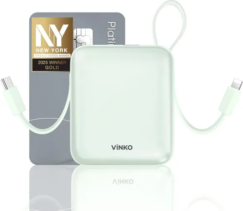 Vista 12 de VINKO Cargador Portátil con Cable Incorporado, 10000mAh 22.5W Carga Rápida Banco de Batería USB C, Banco de Energía para Teléfono Celular para Azul