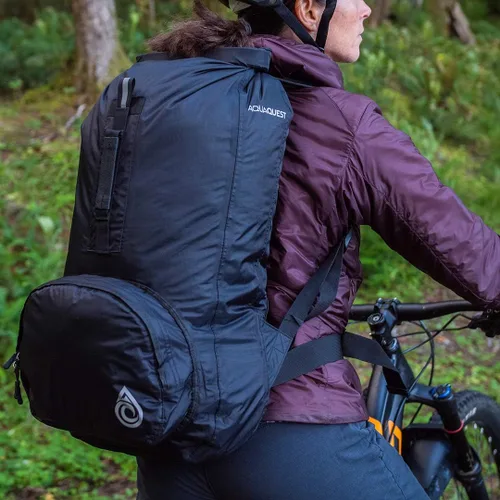 Vista 6 de AquaQuest Himal Mochila - Bolsa seca 100% impermeable de 30L - Ligera - Azul, Negro
