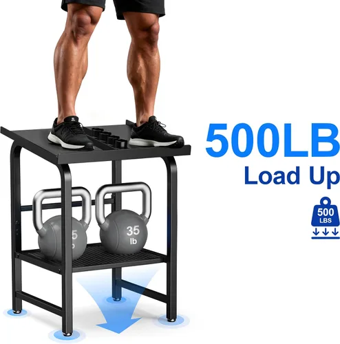Vista 4 de Solo soporte para mancuernas con soporte de peso ajustable para carga de 500 libras, soporte de pesas resistente para gimnasio en casa