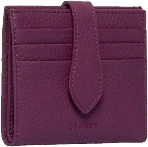 Vista 97 de Grande -3803 Cartera unisex, Azul (Iced Blue), Cartera delgada de cuero con cierre a presión pequeño