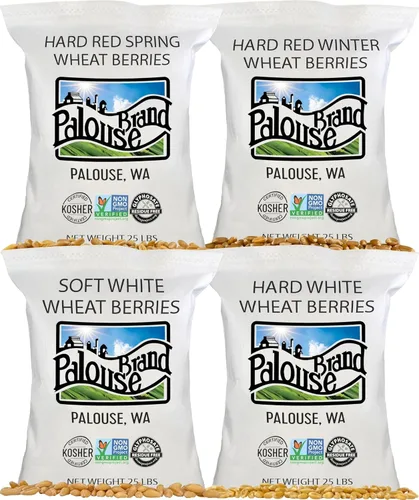 Vista 13 de Palouse Brand Granos de Trigo Blanco Suave Certificados Sin Residuos de Glifosato 1 LB Cultivado por Familias en el Estado de Washington 100%